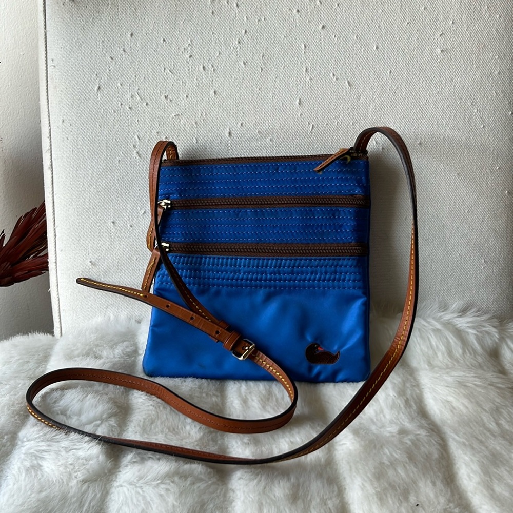 Dooney & Bourke Crossbody Royal Blue with Three Zippered Compartments - Picture 5 of 9